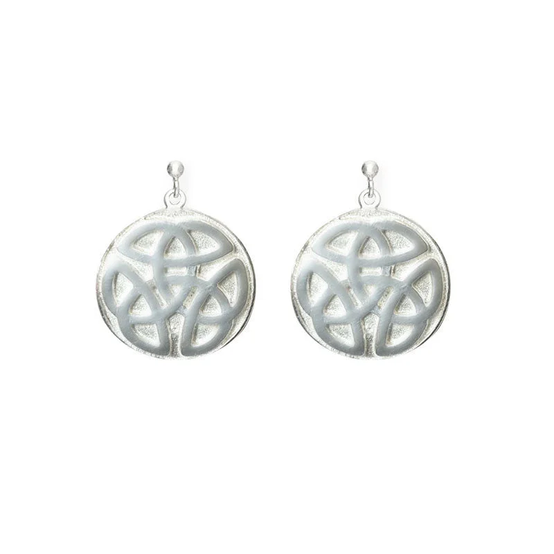 Multi-Layered Earrings-Multi-Layered Earrings-Celtic Knot work solid Ball Stud Drop Earrings