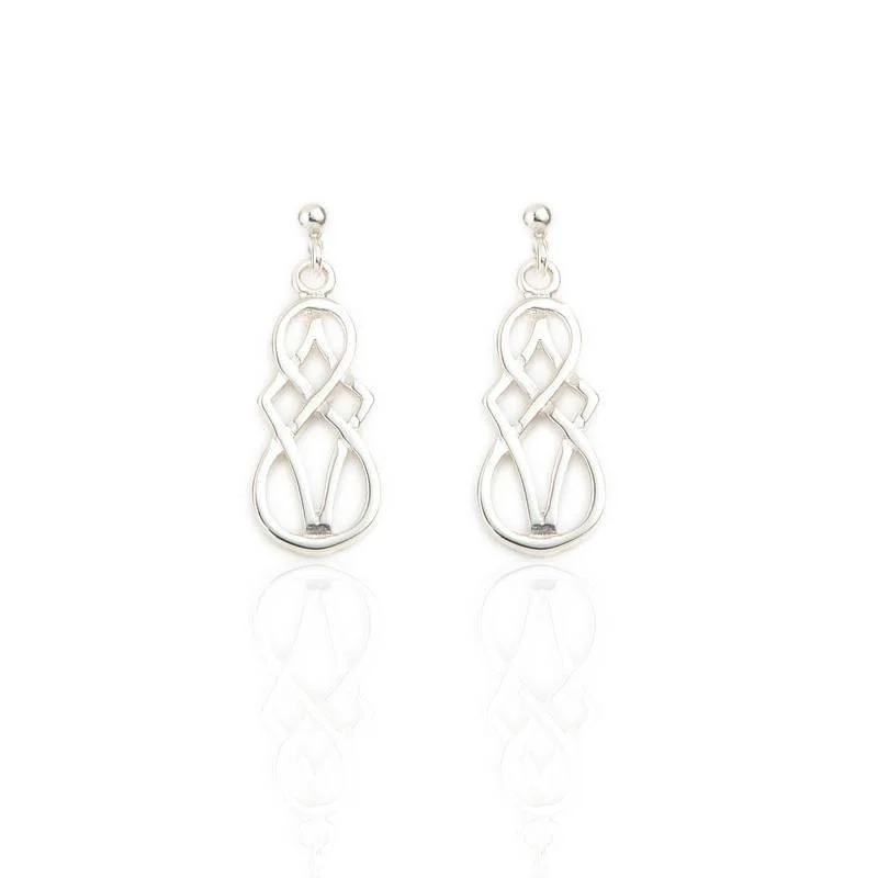 Abstract Earrings-Abstract Earrings-Celtic Design Earrings In Silver