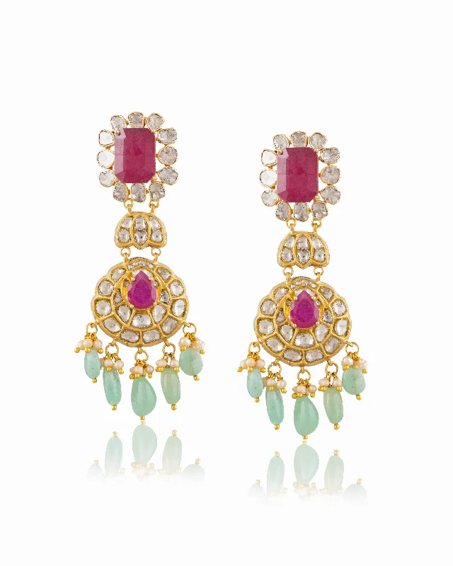 Swaying Earrings-Swaying Earrings-Amira Polki Long Earrings