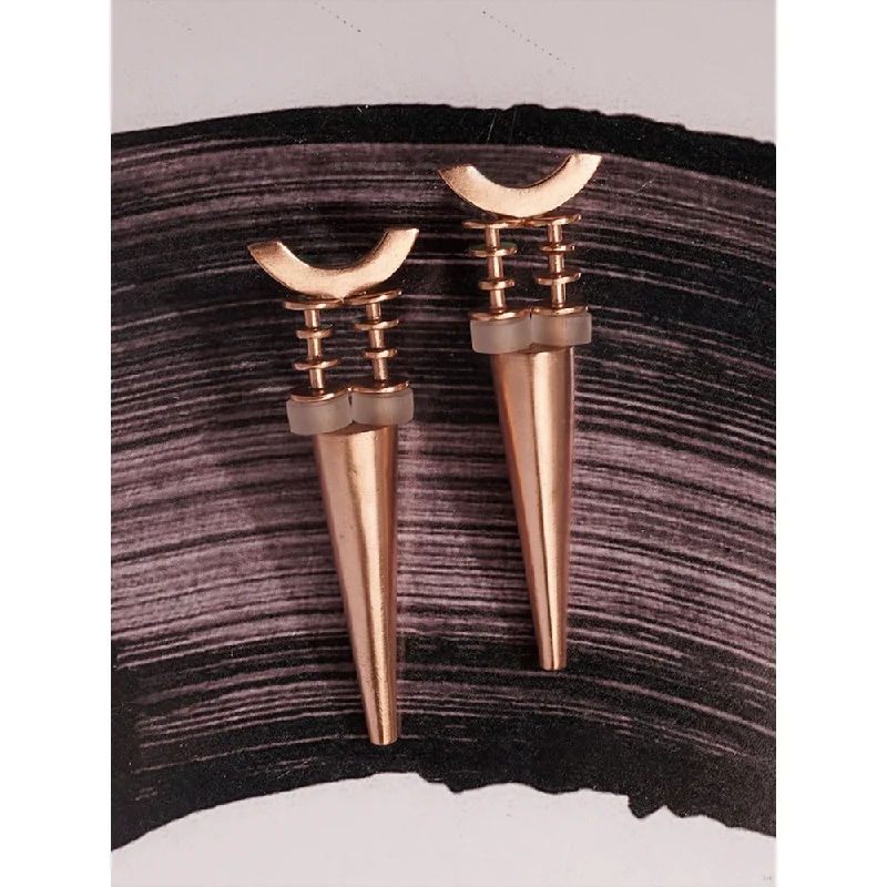 Large Statement Earrings-Large Statement Earrings-Suhani Pittie Piercing Dawn Gold Plated Small Spike Earrings