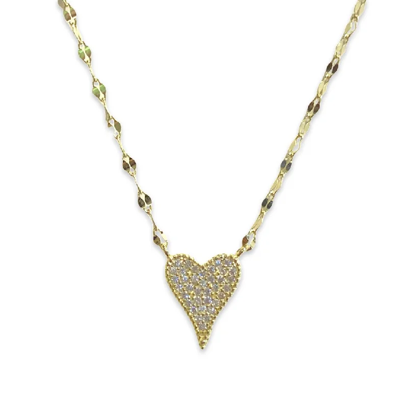 Luxury Diamond Necklace-Elegant Diamond Earrings-Twisted Pave Heart Necklace