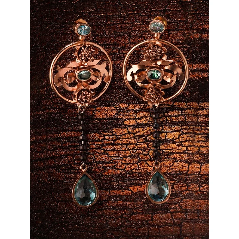 Statement Earrings for Evening-Statement Earrings for Evening-Suhani Pittie Juliets Requiem Gold Plated Dangling Earrings