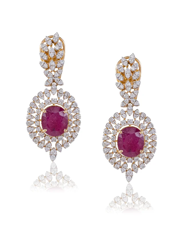 Elegant Vintage Earrings-Elegant Vintage Earrings-Chaitali Diamond Long Earrings