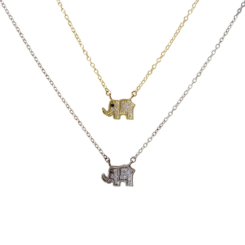 Star Pendant Necklace-Simple Drop Earrings-Elephant Tiny Sparkle Necklace