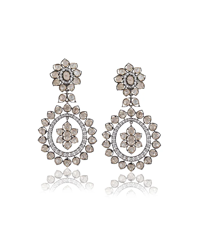 Small Crystal Earrings-Small Crystal Earrings-Rashmi Polki Long Earrings