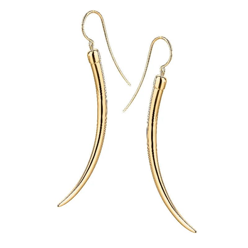 Pearl Drop Earrings-Pearl Drop Earrings-No.1 Large Earrings - Yellow Gold Vermeil