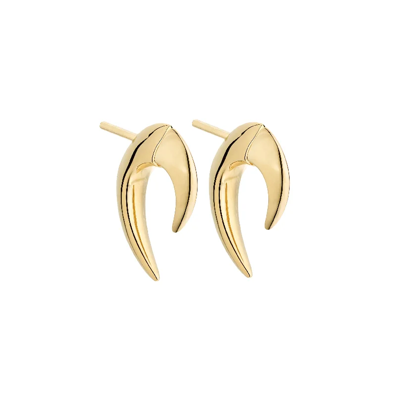 Abstract Hoop Earrings-Abstract Hoop Earrings-Talon Mini Earrings - Yellow Gold Vermeil