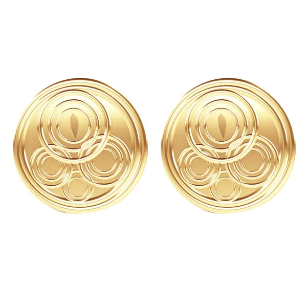 Statement Earrings for Casual Wear-Statement Earrings for Casual Wear-SCOTTISH RAIN DROPLETS STUD EARRINGS IN YELLOW GOLD