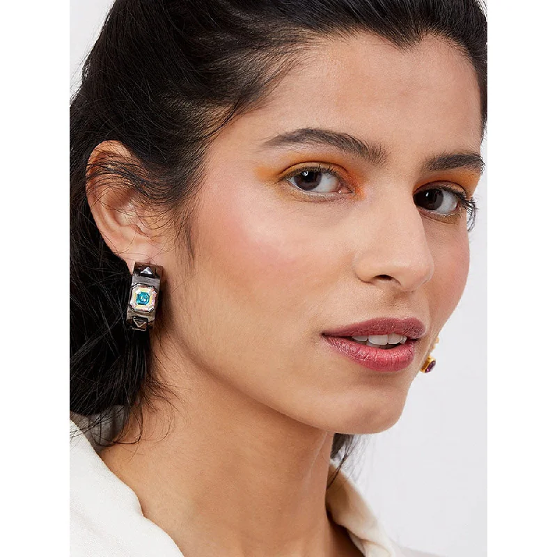 Trendy Hoop Earrings-Trendy Hoop Earrings-Isharya Eilish Multicolor Abalone Earrings