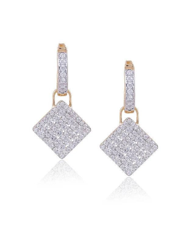 Swarovski Crystal Earrings-Swarovski Crystal Earrings-Diamond Long Earrings