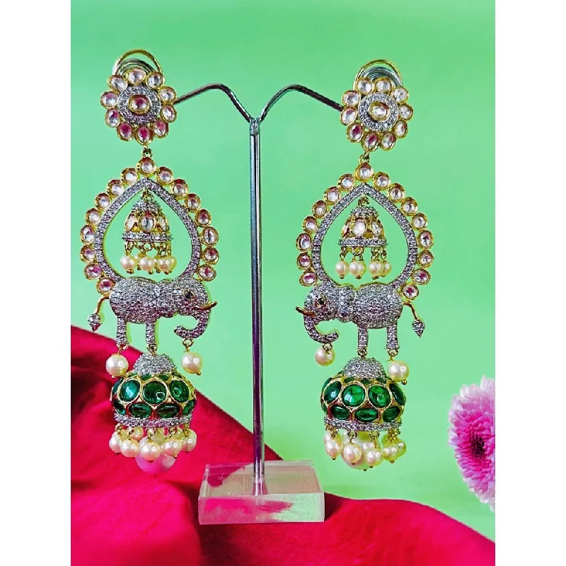 Glitter Earrings-Glitter Earrings-Nayaab by Sonia Bikaneri Jhumkaas