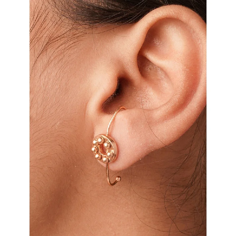 Trendy Hoop Earrings-Trendy Hoop Earrings-Suhani Pittie Mad City Gold Plated Button Ear Stud