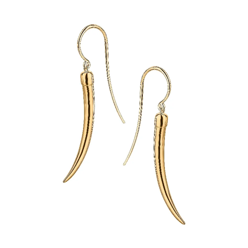 Abstract Hoop Earrings-Abstract Hoop Earrings-No.1 Small Earrings - Yellow Gold Vermeil