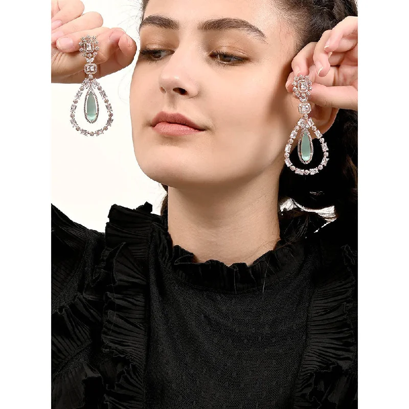 Trendy Hoop Earrings-Trendy Hoop Earrings-Odette Gold Alloy Drops & Danglers